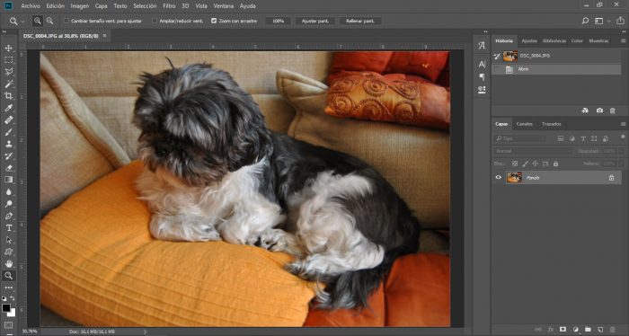 1. ABRIMOS EN PHOTOSHOP EFECTO BOKEH - PASO 1