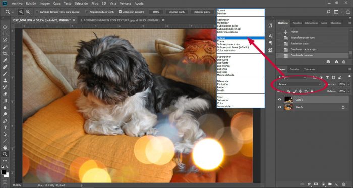 4. ACLARAMOS LA CAPA 1 EFECTO BOKEH - PASO 4