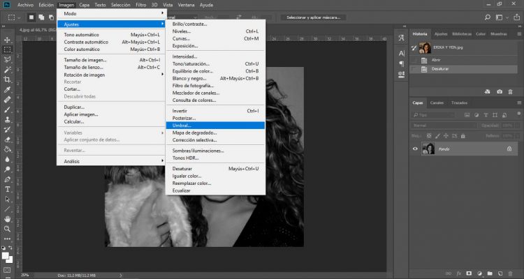 COMO HACER UMBRAL EN PHOTOSHOP