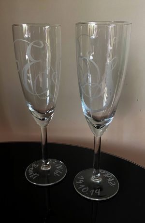 COPAS DE BODA TALLADAS