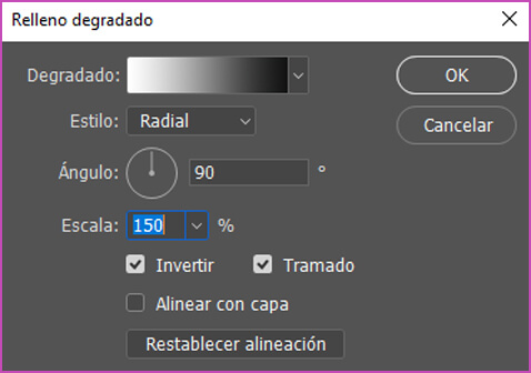 parametros de relleno degradado