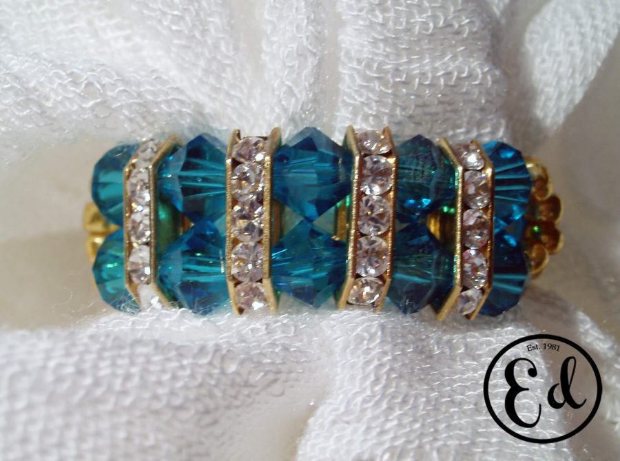 Sortija SIMPLE -Blue Zircon (dorado)